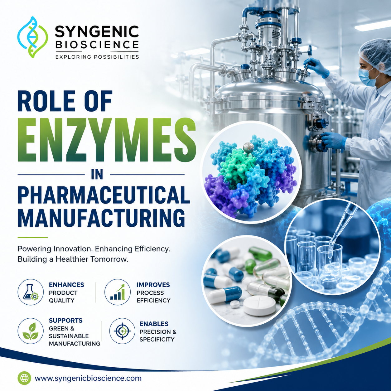 Role of enzymes in pharmaceutical manufacturing